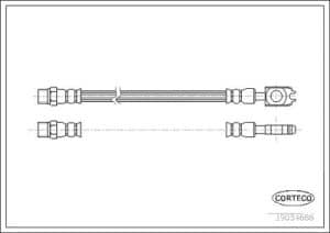Corteco Bremsschlauch ERSTAUSRÜSTERQUALITÄT [Hersteller-Nr. 19034686] für Audi