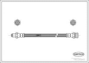 Corteco Bremsschlauch ERSTAUSRÜSTERQUALITÄT [Hersteller-Nr. 19034945] für VW