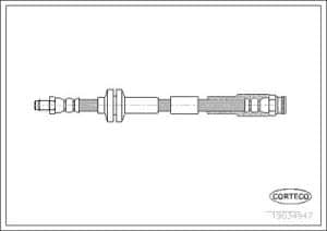 Corteco Bremsschlauch ERSTAUSRÜSTERQUALITÄT [Hersteller-Nr. 19034947] für Abarth