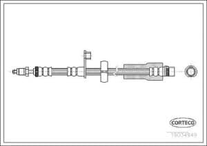 Corteco Bremsschlauch ERSTAUSRÜSTERQUALITÄT [Hersteller-Nr. 19034949] für Citroën