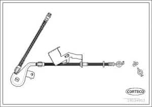 Corteco Bremsschlauch ERSTAUSRÜSTERQUALITÄT [Hersteller-Nr. 19034953] für Peugeot