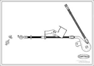 Corteco Bremsschlauch ERSTAUSRÜSTERQUALITÄT [Hersteller-Nr. 19034954] für Peugeot