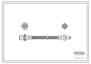 Corteco Bremsschlauch ERSTAUSRÜSTERQUALITÄT [Hersteller-Nr. 19035031] für Toyota