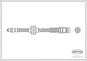 Corteco Bremsschlauch ERSTAUSRÜSTERQUALITÄT [Hersteller-Nr. 19035035] für Mazda