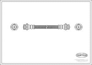 Corteco Bremsschlauch ERSTAUSRÜSTERQUALITÄT [Hersteller-Nr. 19035037] für Nissan