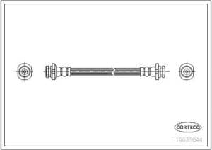 Corteco Bremsschlauch ERSTAUSRÜSTERQUALITÄT [Hersteller-Nr. 19035044] für Nissan