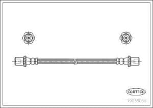 Corteco Bremsschlauch ERSTAUSRÜSTERQUALITÄT [Hersteller-Nr. 19035056] für Daihatsu