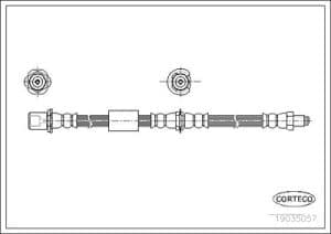 Corteco Bremsschlauch ERSTAUSRÜSTERQUALITÄT [Hersteller-Nr. 19035057] für Daihatsu