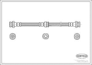 Corteco Bremsschlauch ERSTAUSRÜSTERQUALITÄT [Hersteller-Nr. 19035065] für Mitsubishi