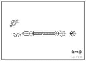 Corteco Bremsschlauch ERSTAUSRÜSTERQUALITÄT [Hersteller-Nr. 19035071] für Daewoo
