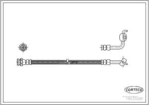 Corteco Bremsschlauch ERSTAUSRÜSTERQUALITÄT [Hersteller-Nr. 19035081] für Mazda
