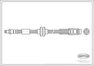 Corteco Bremsschlauch ERSTAUSRÜSTERQUALITÄT [Hersteller-Nr. 19035093] für Mazda