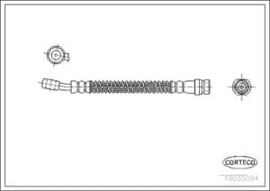 Corteco Bremsschlauch ERSTAUSRÜSTERQUALITÄT [Hersteller-Nr. 19035094] für Hyundai