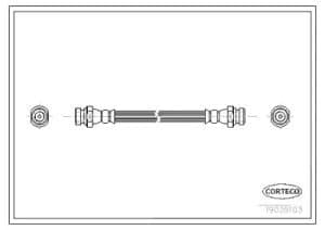 Corteco Bremsschlauch ERSTAUSRÜSTERQUALITÄT [Hersteller-Nr. 19035103] für Mitsubishi
