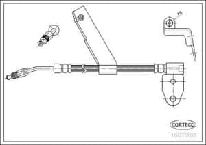 Corteco Bremsschlauch ERSTAUSRÜSTERQUALITÄT [Hersteller-Nr. 19035107] für Chrysler