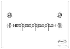 Corteco Bremsschlauch ERSTAUSRÜSTERQUALITÄT [Hersteller-Nr. 19035109] für Chrysler