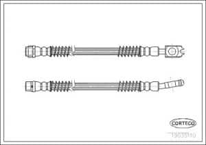 Corteco Bremsschlauch ERSTAUSRÜSTERQUALITÄT [Hersteller-Nr. 19035110] für VW