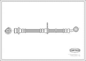 Corteco Bremsschlauch ERSTAUSRÜSTERQUALITÄT [Hersteller-Nr. 19035115] für Honda