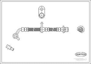 Corteco Bremsschlauch ERSTAUSRÜSTERQUALITÄT [Hersteller-Nr. 19035117] für Honda