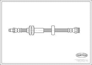 Corteco Bremsschlauch ERSTAUSRÜSTERQUALITÄT [Hersteller-Nr. 19035270] für Fiat