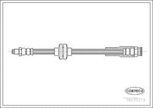Corteco Bremsschlauch ERSTAUSRÜSTERQUALITÄT [Hersteller-Nr. 19035273] für Fiat