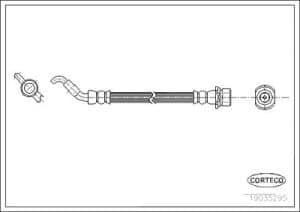 Corteco Bremsschlauch ERSTAUSRÜSTERQUALITÄT [Hersteller-Nr. 19035295] für Toyota