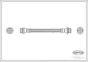 Corteco Bremsschlauch ERSTAUSRÜSTERQUALITÄT [Hersteller-Nr. 19035301] für Suzuki
