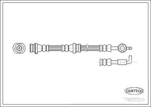 Corteco Bremsschlauch ERSTAUSRÜSTERQUALITÄT [Hersteller-Nr. 19035303] für Opel