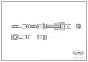 Corteco Bremsschlauch ERSTAUSRÜSTERQUALITÄT [Hersteller-Nr. 19035304] für Opel