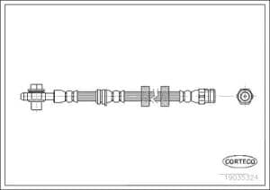 Corteco Bremsschlauch ERSTAUSRÜSTERQUALITÄT [Hersteller-Nr. 19035324] für Seat