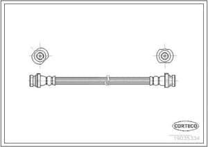 Corteco Bremsschlauch ERSTAUSRÜSTERQUALITÄT [Hersteller-Nr. 19035334] für Nissan