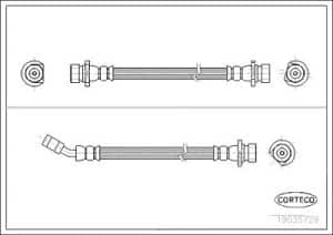 Corteco Bremsschlauch ERSTAUSRÜSTERQUALITÄT [Hersteller-Nr. 19035729] für Honda