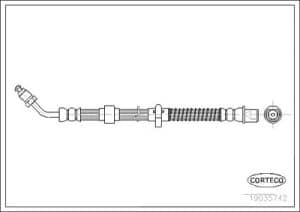 Corteco Bremsschlauch ERSTAUSRÜSTERQUALITÄT [Hersteller-Nr. 19035742] für Citroën