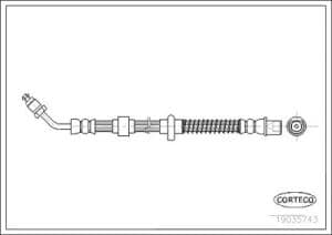 Corteco Bremsschlauch ERSTAUSRÜSTERQUALITÄT [Hersteller-Nr. 19035743] für Citroën