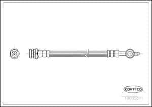 Corteco Bremsschlauch ERSTAUSRÜSTERQUALITÄT [Hersteller-Nr. 19035871]