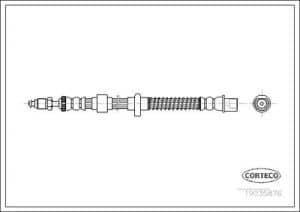 Corteco Bremsschlauch ERSTAUSRÜSTERQUALITÄT [Hersteller-Nr. 19035876] für Citroën