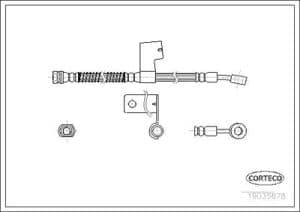 Corteco Bremsschlauch ERSTAUSRÜSTERQUALITÄT [Hersteller-Nr. 19035878] für Hyundai