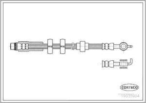 Corteco Bremsschlauch ERSTAUSRÜSTERQUALITÄT [Hersteller-Nr. 19035904] für Peugeot