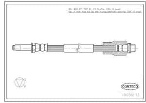 Corteco Bremsschlauch ERSTAUSRÜSTERQUALITÄT [Hersteller-Nr. 19036133] für Mercedes-Benz