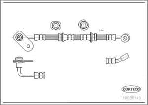 Corteco Bremsschlauch ERSTAUSRÜSTERQUALITÄT [Hersteller-Nr. 19036140] für Suzuki