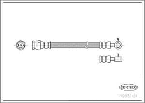 Corteco Bremsschlauch ERSTAUSRÜSTERQUALITÄT [Hersteller-Nr. 19036191] für Mazda