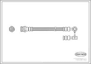 Corteco Bremsschlauch ERSTAUSRÜSTERQUALITÄT [Hersteller-Nr. 19036192] für Toyota