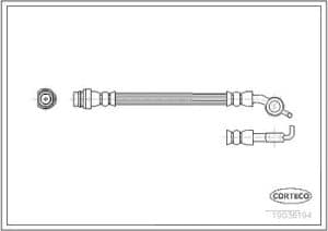 Corteco Bremsschlauch ERSTAUSRÜSTERQUALITÄT [Hersteller-Nr. 19036194] für Ford