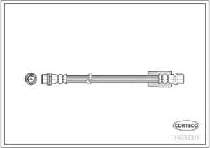 Corteco Bremsschlauch ERSTAUSRÜSTERQUALITÄT [Hersteller-Nr. 19036316] für Audi