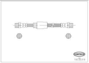 Corteco Bremsschlauch ERSTAUSRÜSTERQUALITÄT [Hersteller-Nr. 19036319] für Audi