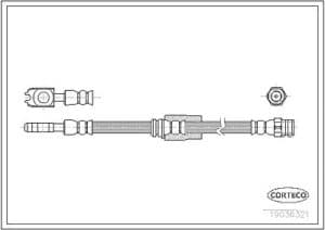 Corteco Bremsschlauch ERSTAUSRÜSTERQUALITÄT [Hersteller-Nr. 19036321] für VW