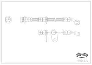 Corteco Bremsschlauch ERSTAUSRÜSTERQUALITÄT [Hersteller-Nr. 19036330] für Honda
