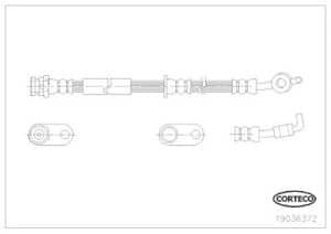 Corteco Bremsschlauch ERSTAUSRÜSTERQUALITÄT [Hersteller-Nr. 19036372] für Mazda