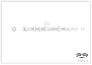 Corteco Bremsschlauch ERSTAUSRÜSTERQUALITÄT [Hersteller-Nr. 19036375] für Citroën