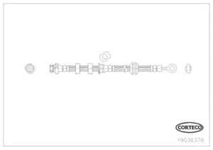 Corteco Bremsschlauch ERSTAUSRÜSTERQUALITÄT [Hersteller-Nr. 19036376] für Citroën